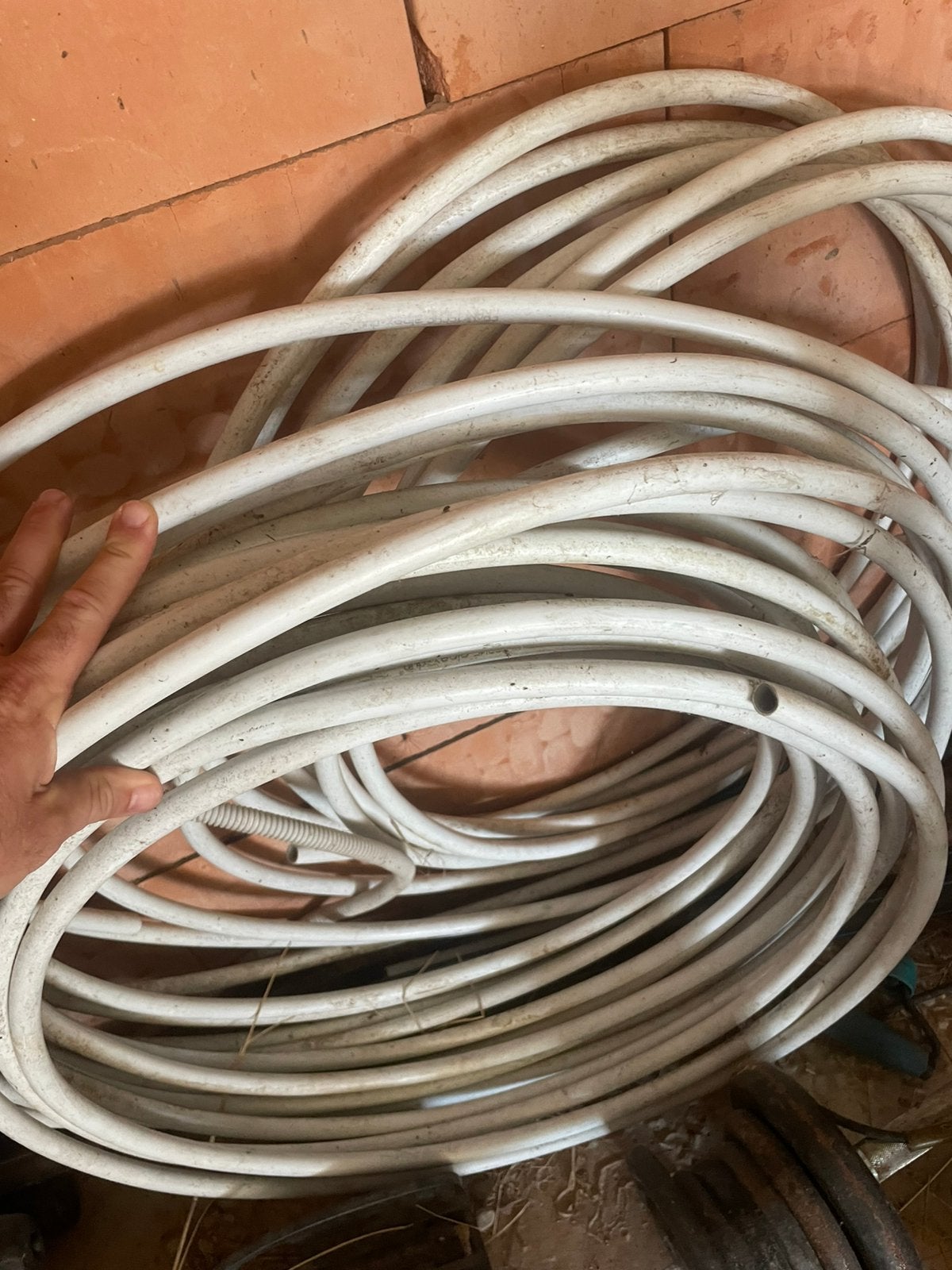 Gratis enkele meters flex vloerverwarming, Ophalen, Zo goed als nieuw