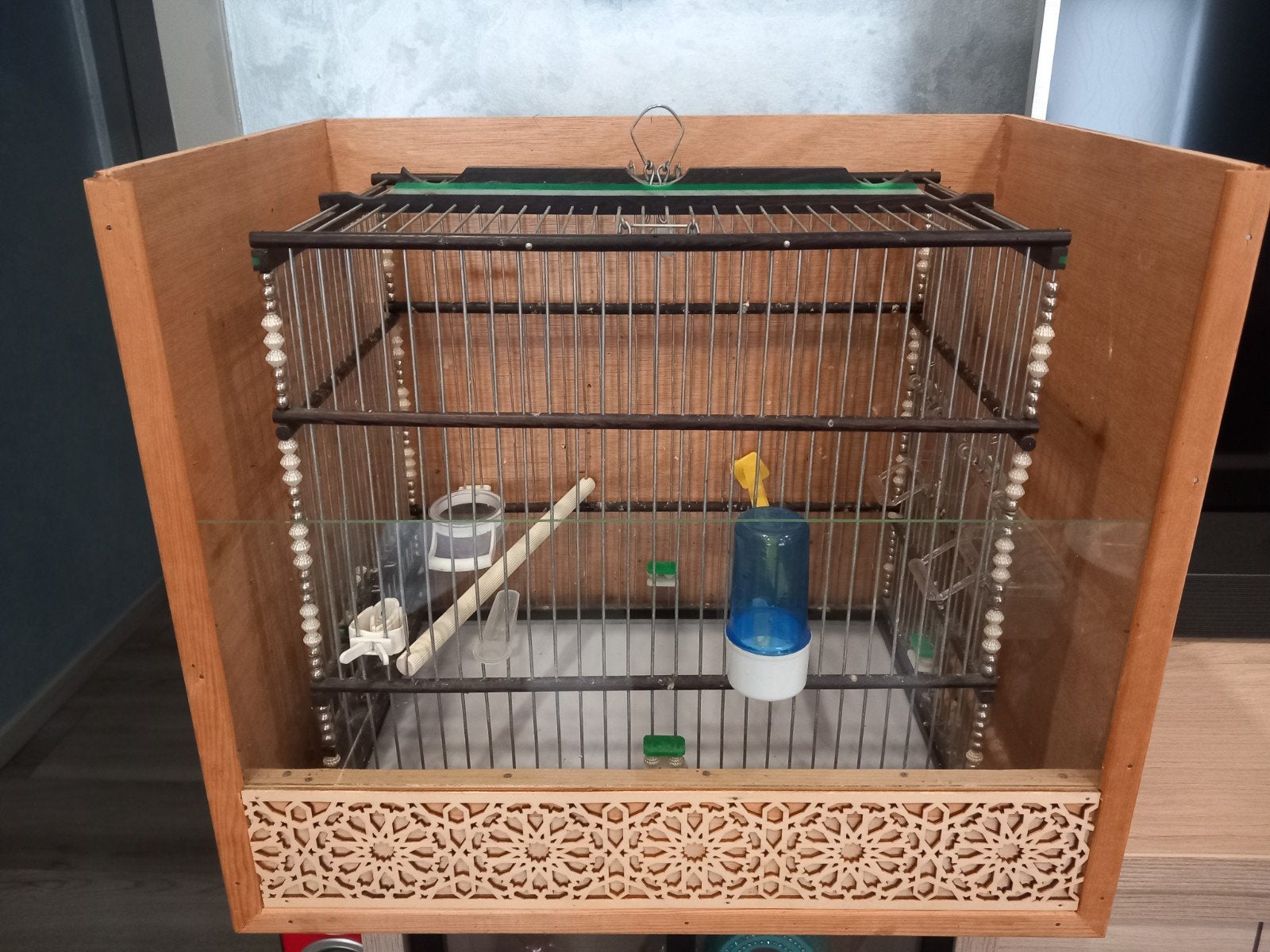 cage artisanal complète., Enlèvement, Utilisé, Autres matériaux, Autres types