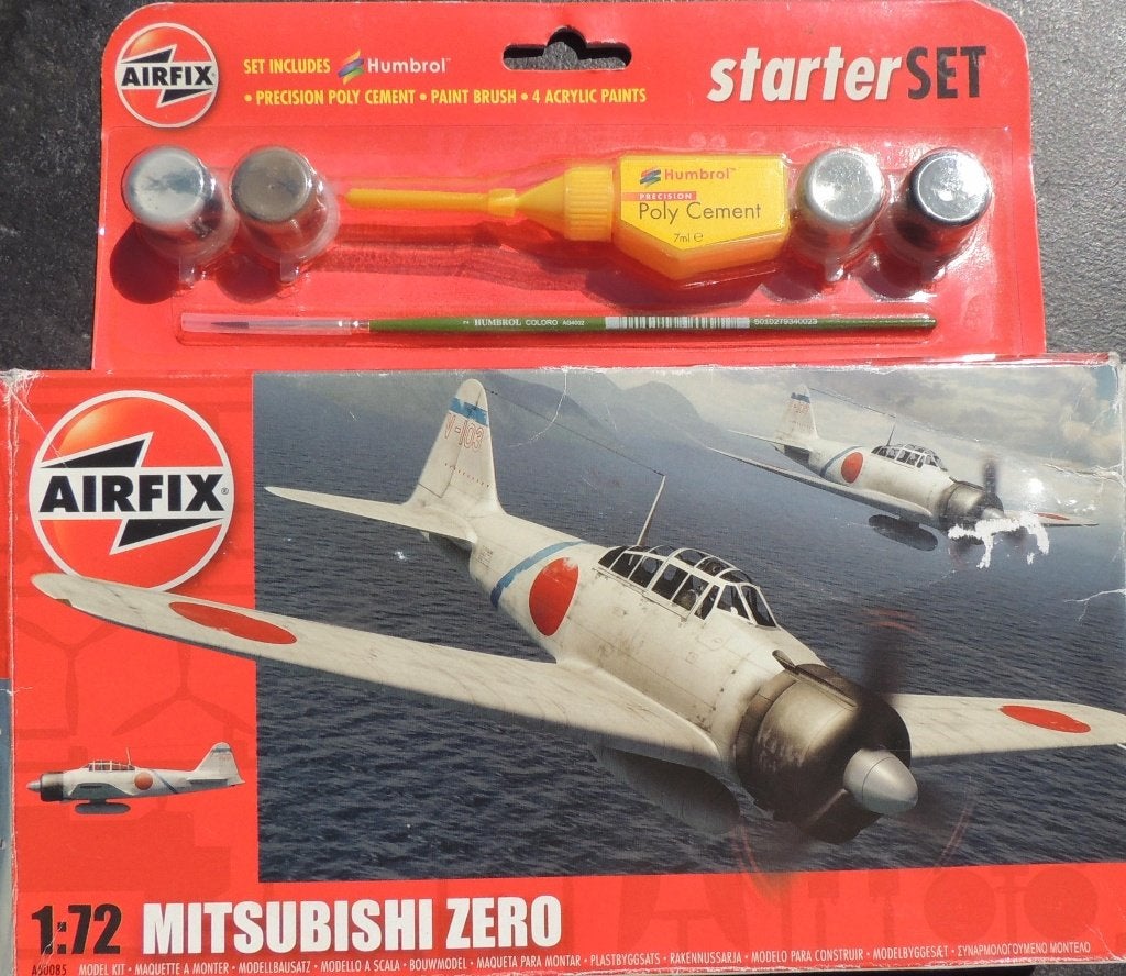 Airfix Mitsubishi Zero StarterSet 1/72ième, Envoi, Neuf, 1:72 à 1:144, Avion