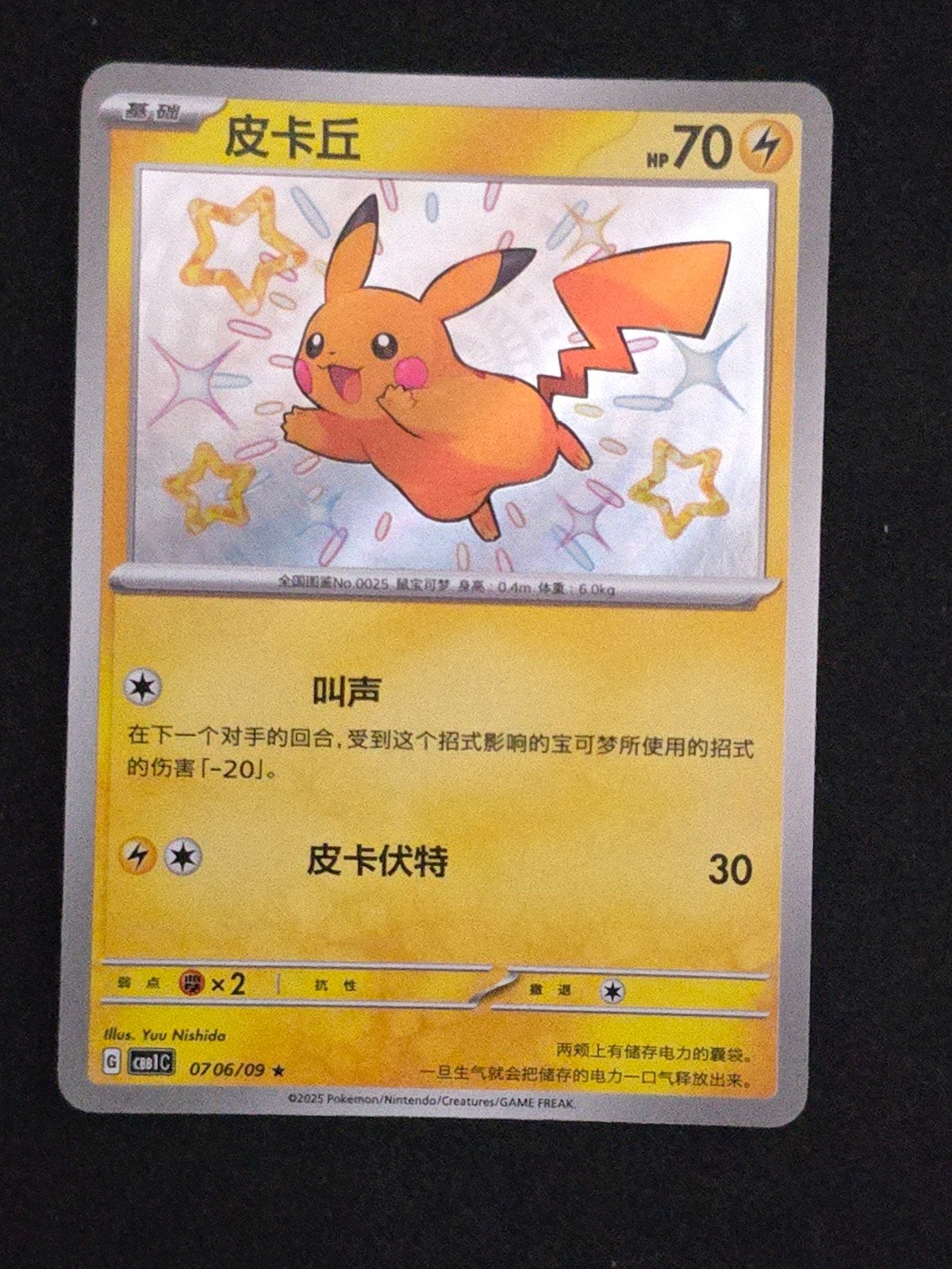 Carte Pikachu Shiny Rare (numéro 0706/09), Enlèvement