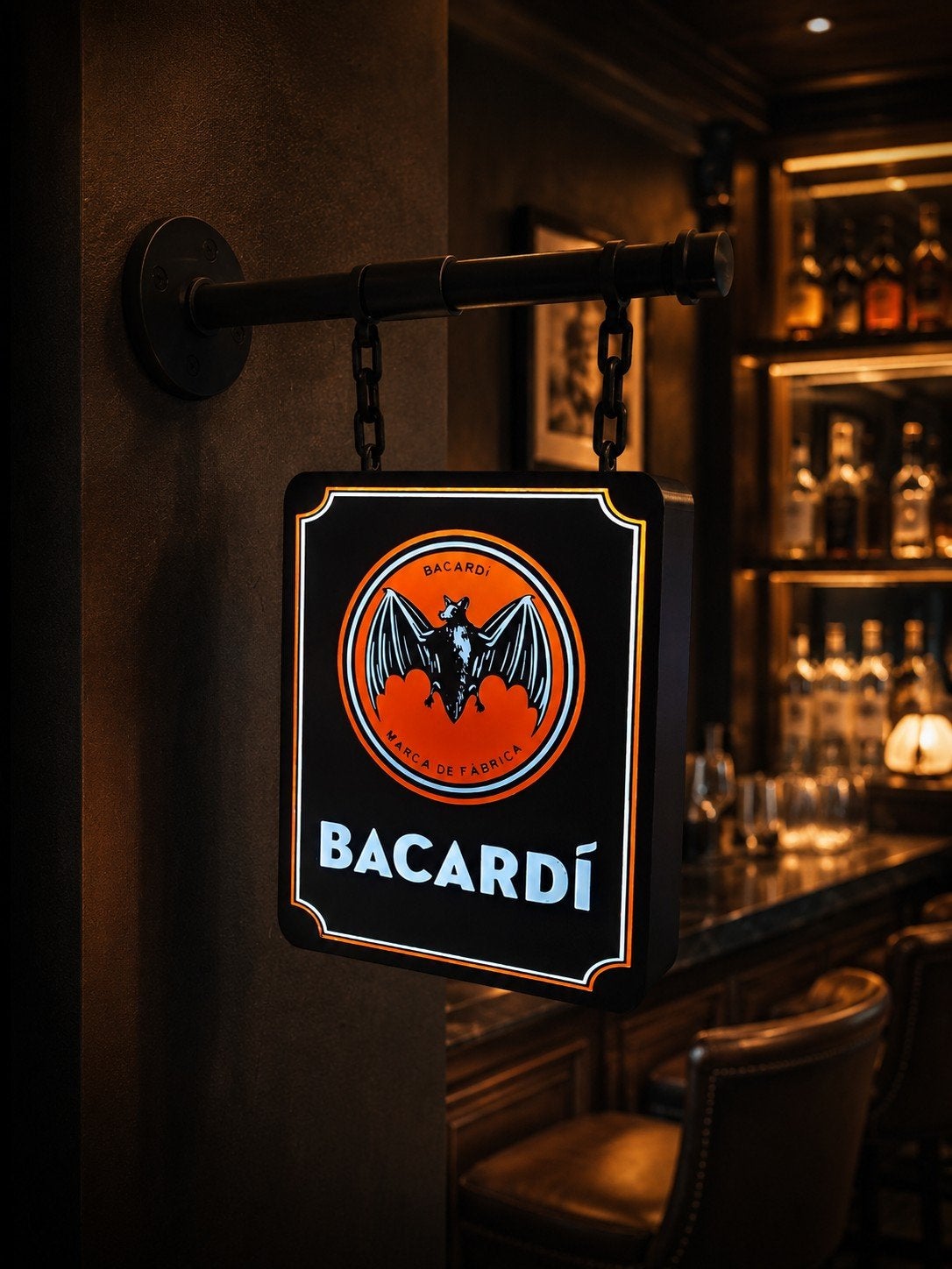 Deze opvallende Bacardi lichtbak met een afmeting van ruim 6, Huis en Inrichting, Ophalen of Verzenden, Nieuw
