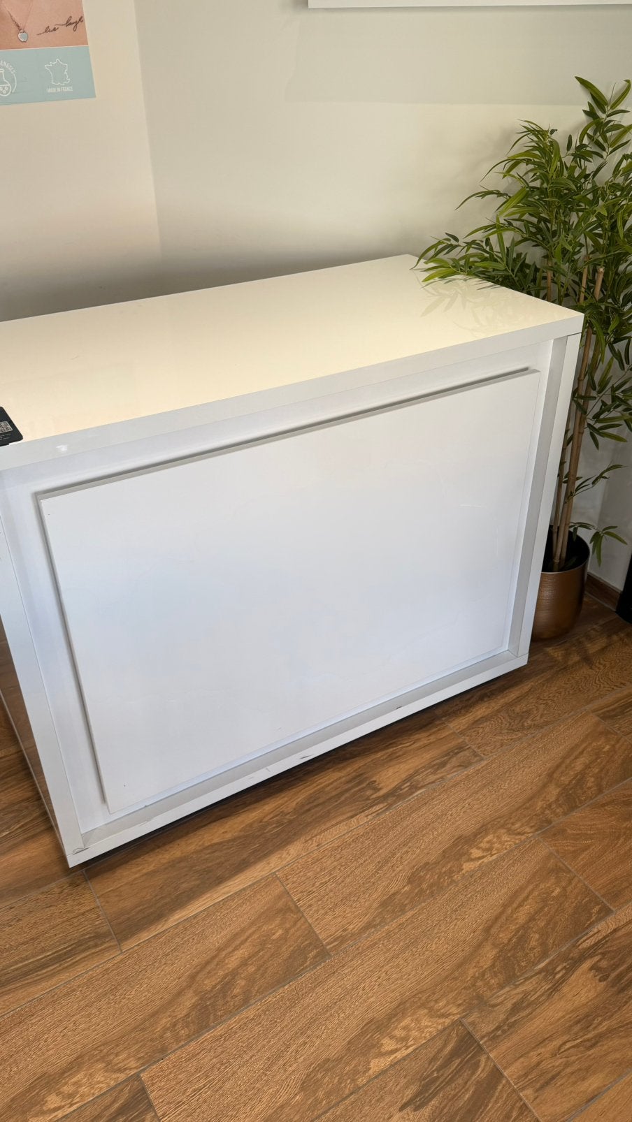 Moderne witte toog, Enlèvement, Espace de rangement, Comme neuf