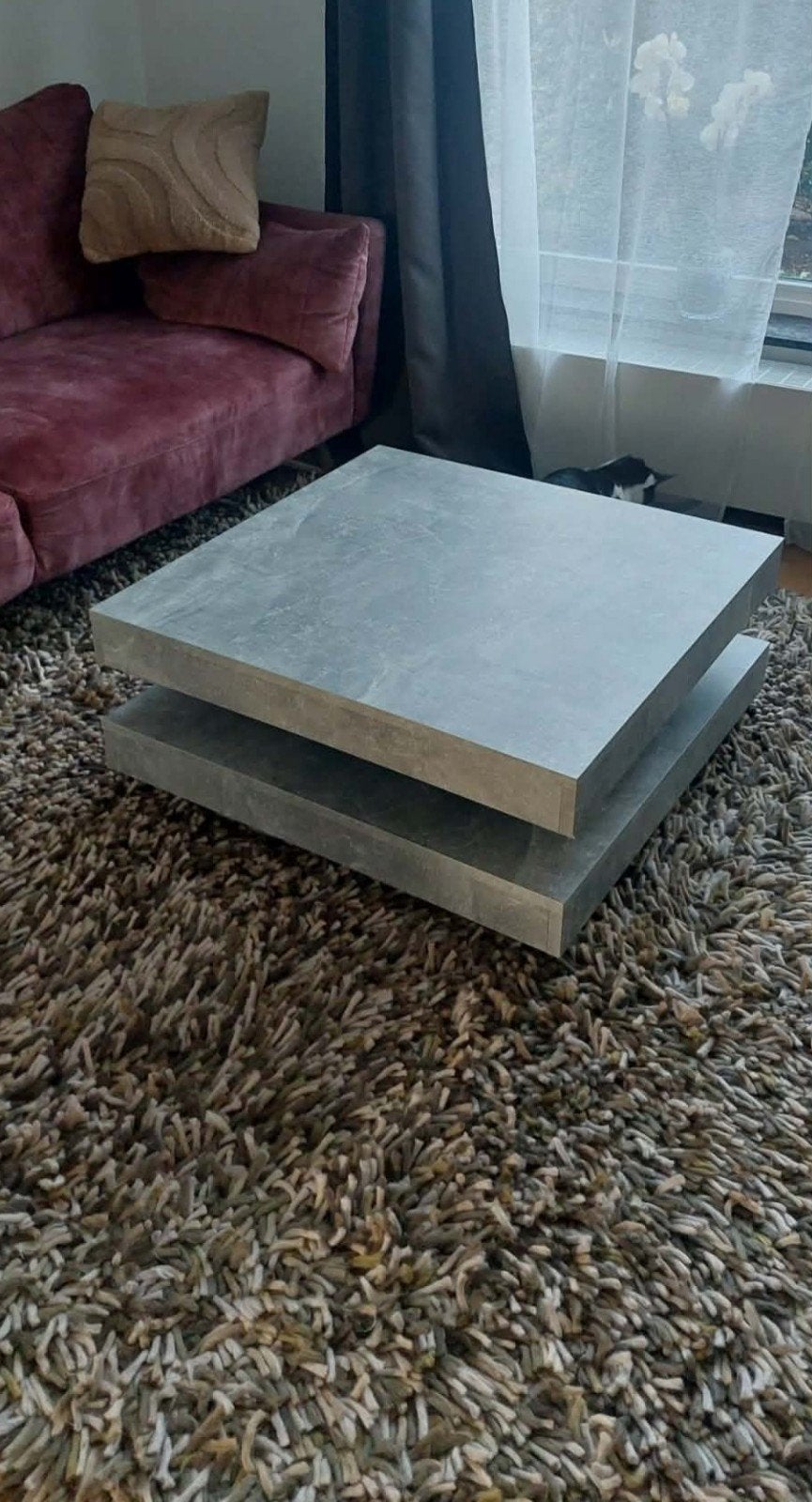Salontafel, Huis en Inrichting, Tafels | Salontafels, Ophalen of Verzenden, Zo goed als nieuw, Rond