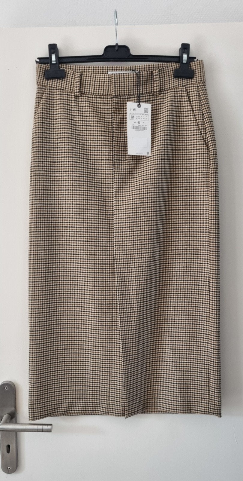 Jupe crayon Zara neuve avec étiquette taille M  pied-de-poul, Neuf, Taille 38/40 (M), Enlèvement, Zara
