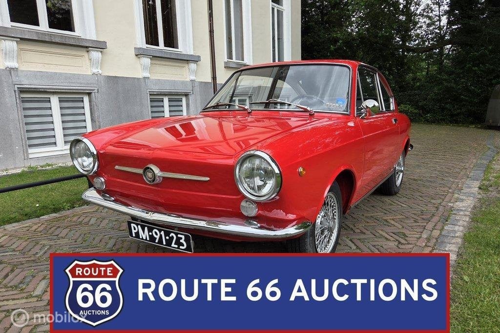 Fiat 850 Coupe | 1965 | Route 66 Auctions, Auto's, Zwart, Bedrijf, Handgeschakeld, Overige carrosserie