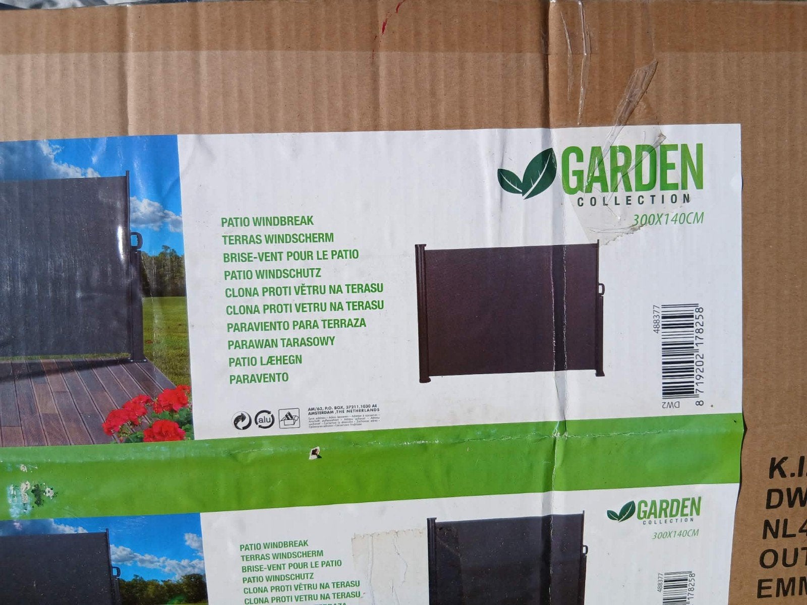 windscherm terras 
Windscherm terras nieuw
3m breed en 1m40, Enlèvement