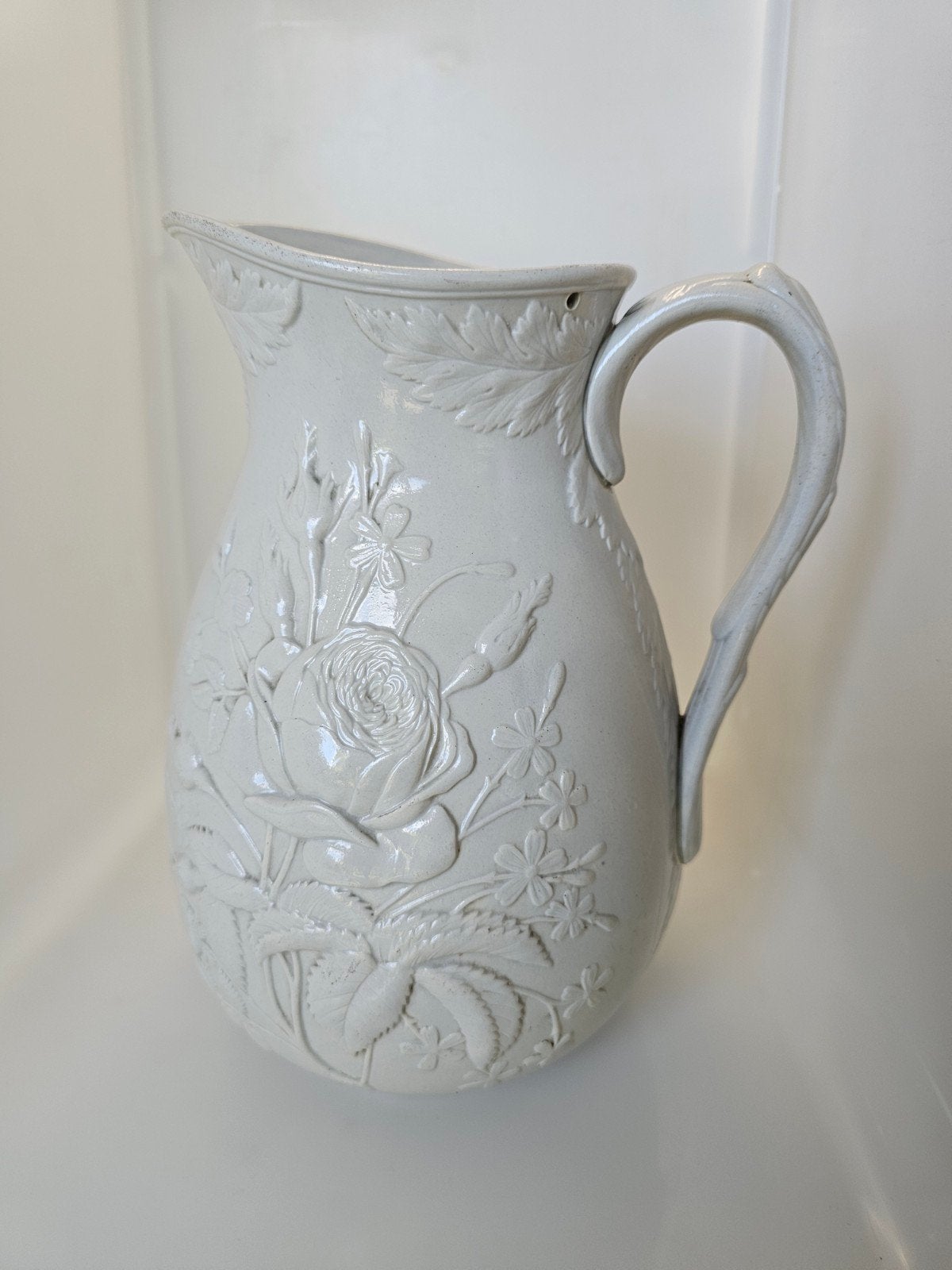 Kruik cruche majolica rozen pichet, Antiquités & Art, Enlèvement ou Envoi