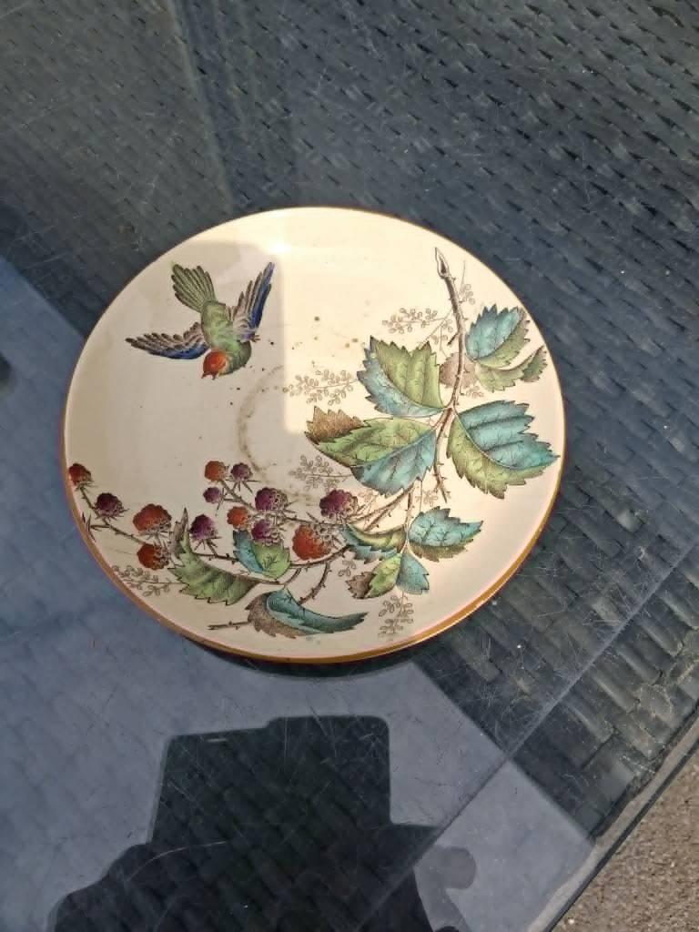 stenen bord met vogel merk flora b.f.k - bieden, Antiek en Kunst, Antiek | Keramiek en Aardewerk, Ophalen