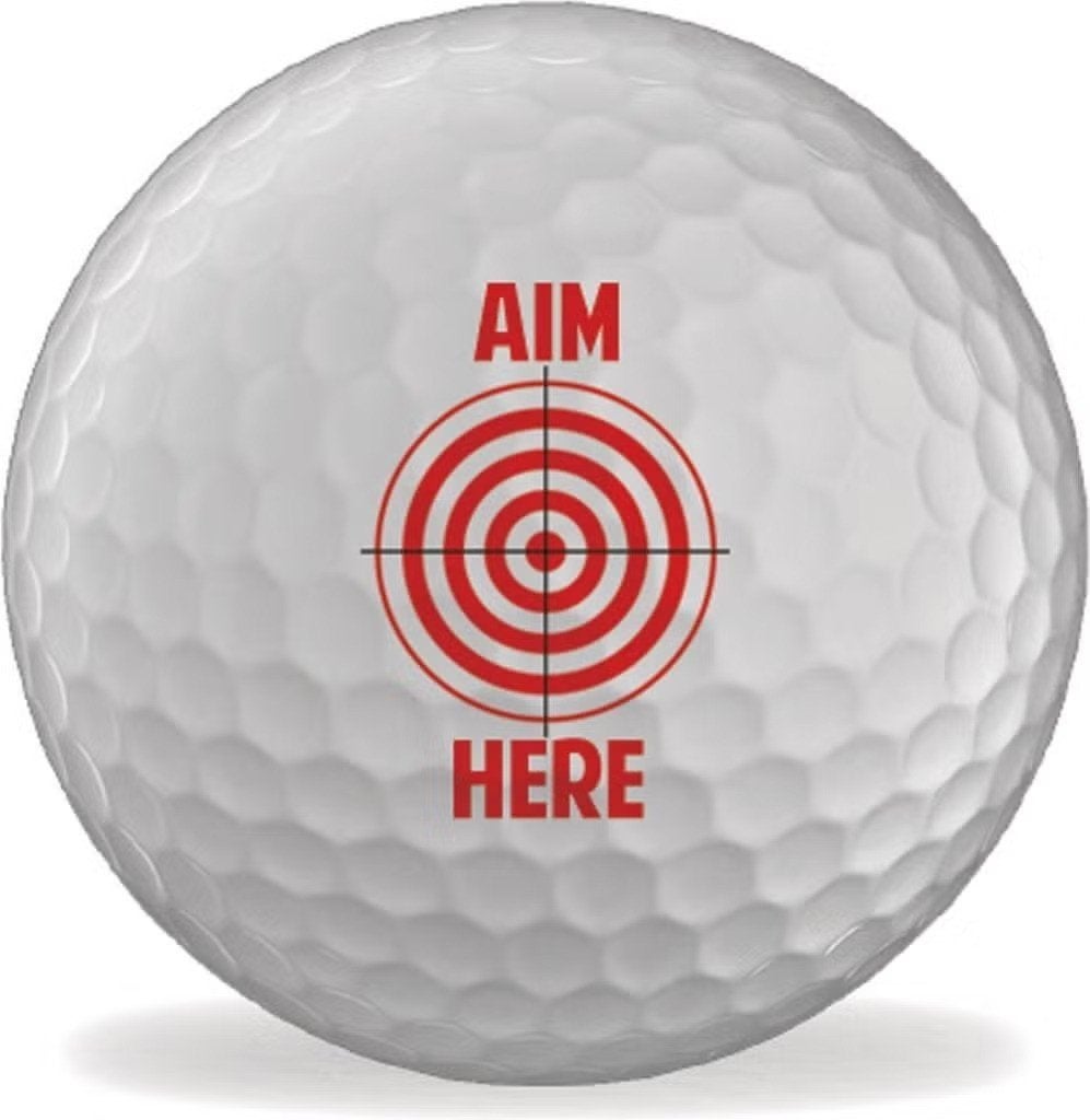 Golfballen bedrukt - Aim Here - set van 3, Enlèvement ou Envoi, Neuf, Set