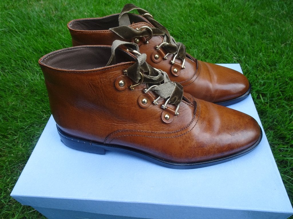 boots bottine cuir luxe  38 impeccable, Comme neuf, Brun, Enlèvement, Boots et Botinnes