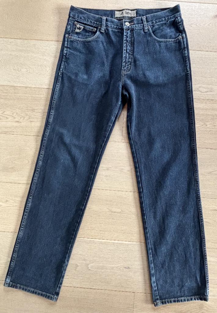 Donkerblauwe jeans 'LOIS' (maat: 34), Blauw, Ophalen of Verzenden, Zo goed als nieuw, W33 - W34 (confectie 48/50)