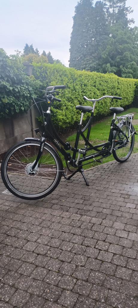 Prachtige zwarte Tandem azor plooibaar, Fietsen en Brommers, Ophalen, Minder dan 10 versnellingen, Opvouwbaar, 61 cm of meer