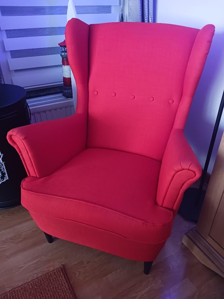 Fauteuil à "oreilles" 1 place, 75 à 100 cm, Comme neuf, Enlèvement, Tissus