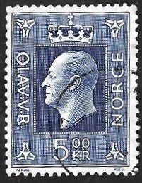 1 Postzegel Noorwegen 1980 Koning Olav V, Postzegels en Munten, Postzegels | Europa | Scandinavië, Ophalen of Verzenden, Noorwegen