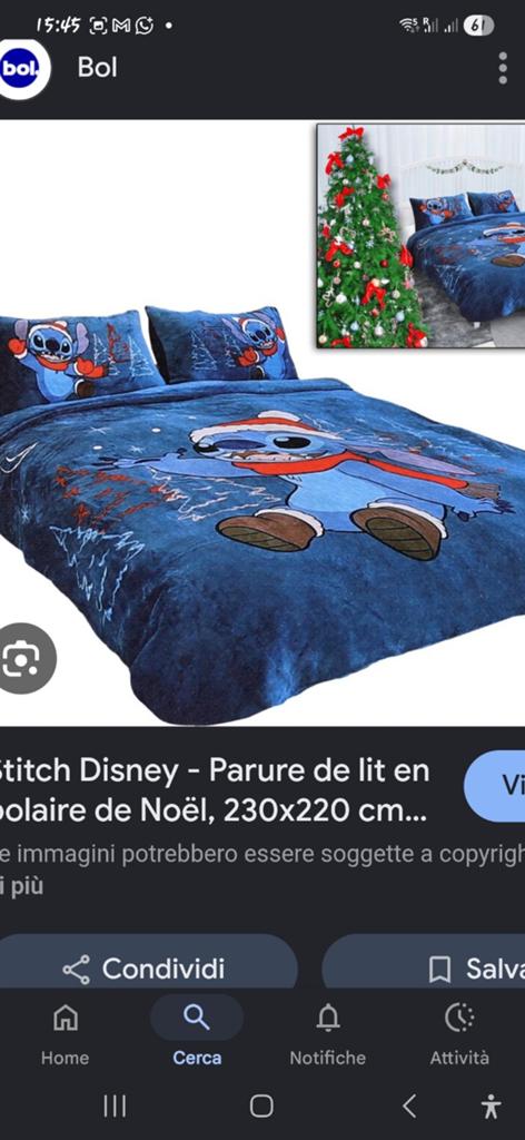 Parure de lit stich en polaire de Noël 230×220, Enlèvement, Neuf