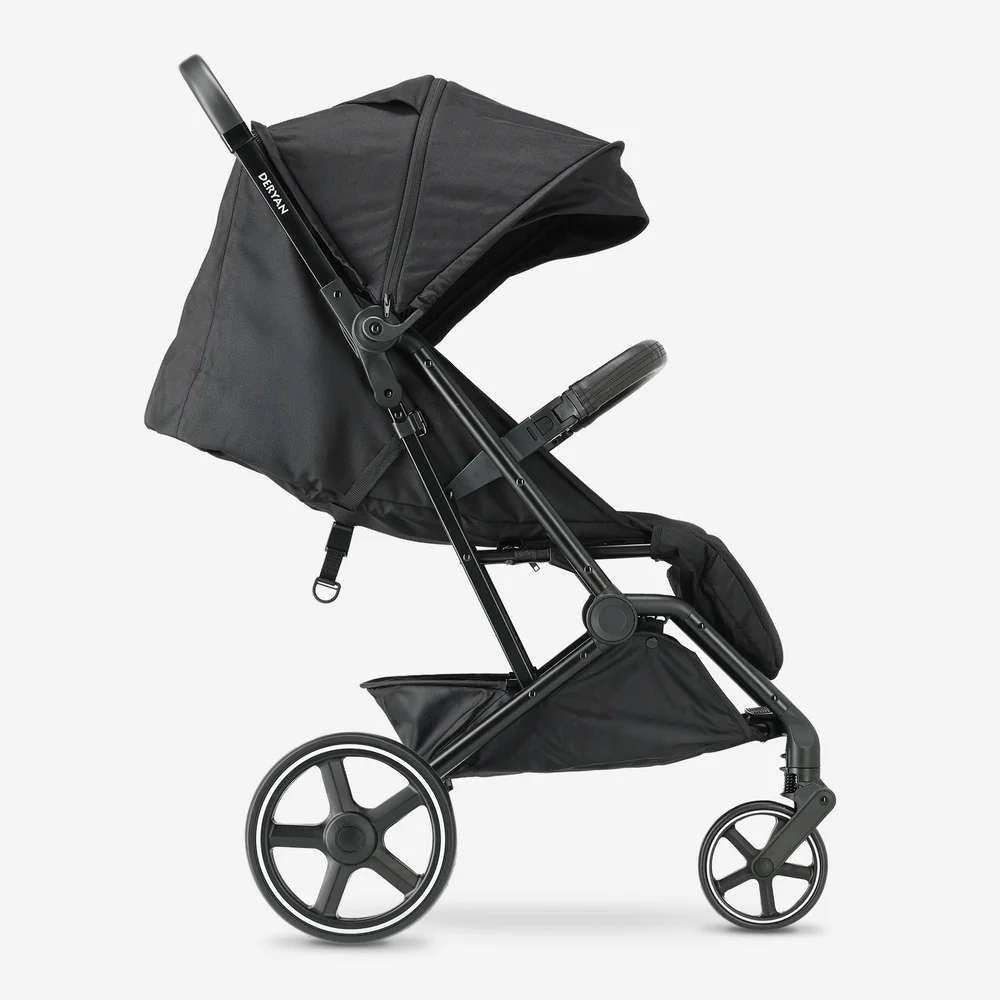 Deryan Luxe XP Buggy XL - TOPDEAL - Lichtgewicht - Zwart, Enlèvement ou Envoi, Comme neuf, Autres marques, Dossier réglable
