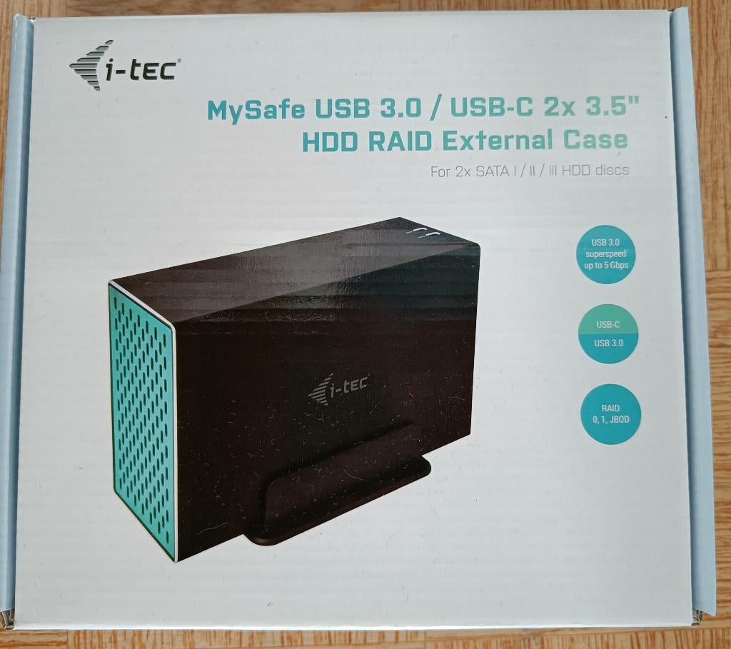 Boîtier externe pour 2 disques durs, Informatique & Logiciels, Stations d'accueil, Disque dur, Comme neuf, Enlèvement, Hub USB