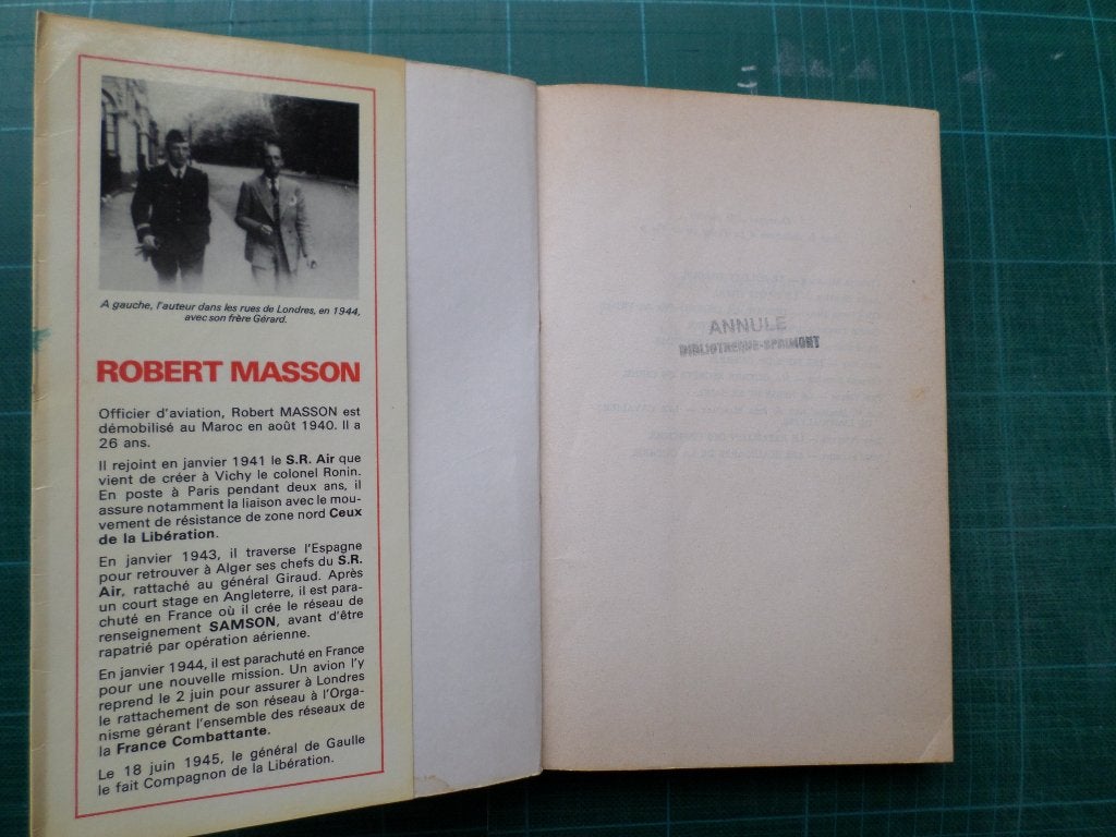 Mes missions au clair de lune (Robert Masson) – 1975 – 252 p, Boeken, Luchtmacht, Tweede Wereldoorlog, Gelezen, Robert Masson