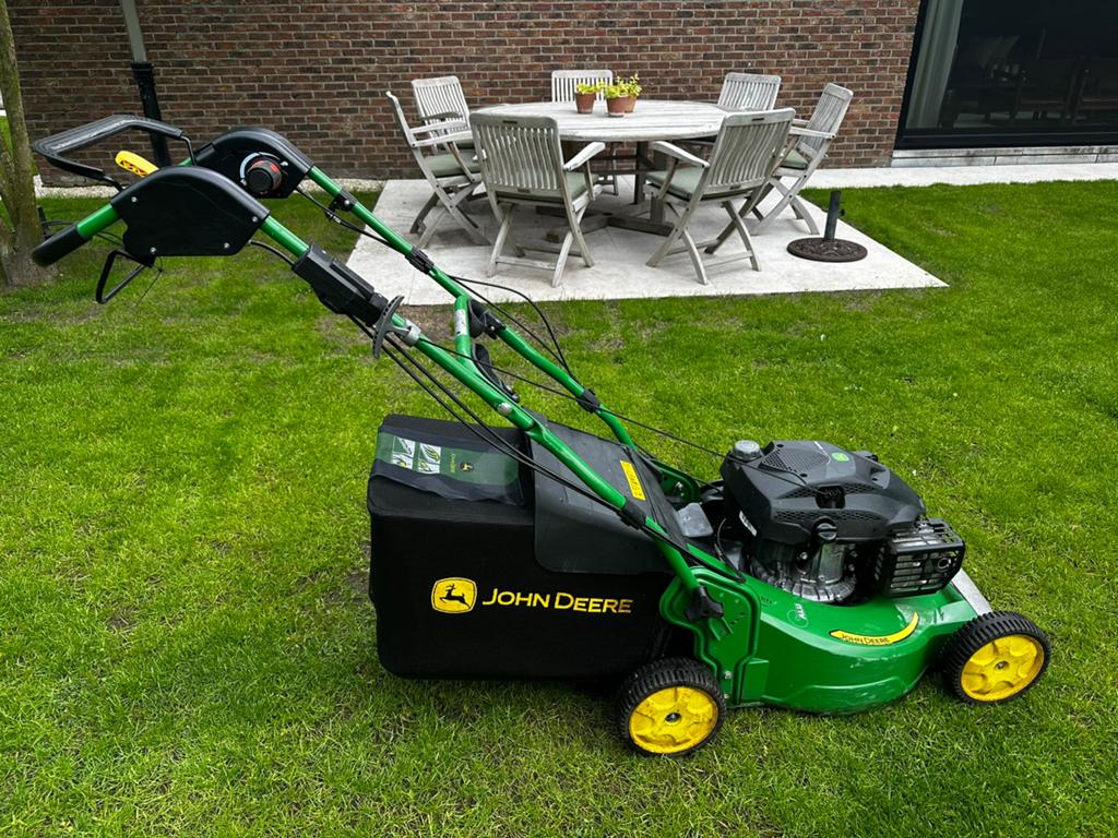 John Deere JX90 WBM Yamaha – 3,2 kW – mulchkit – 54 cm, Ophalen, Cirkelmaaier, Gebruikt, Opvangbak