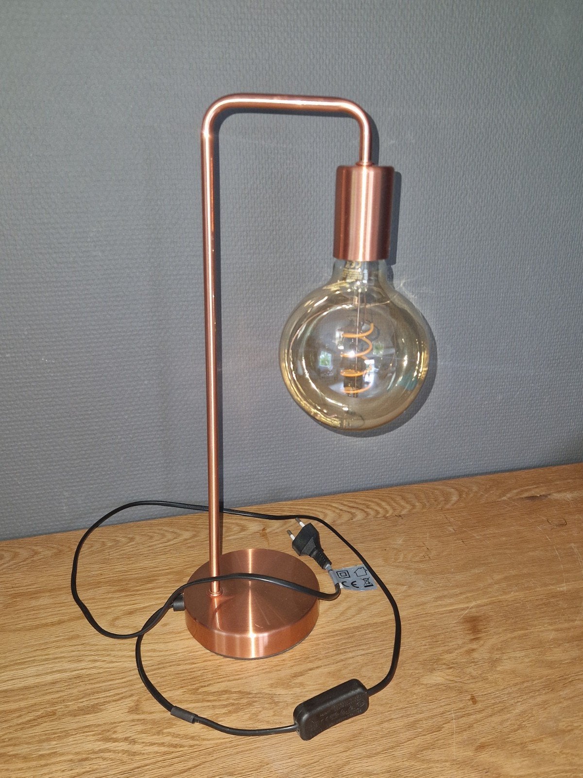 Lampe de table couleur cuivrée, Enlèvement