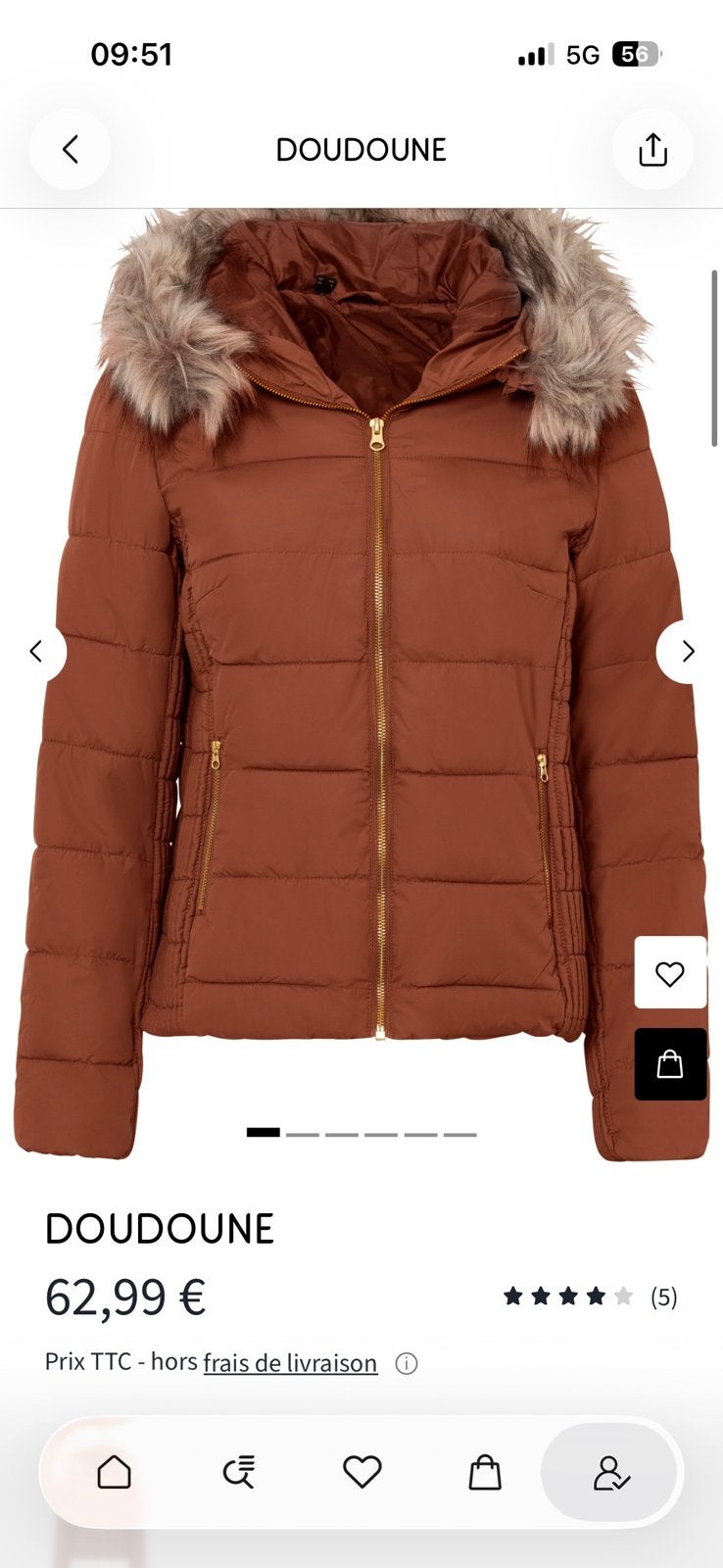 Manteau femme a vendre, Vêtements | Femmes, Vestes | Hiver, Enlèvement, Neuf, Taille 46/48 (XL) ou plus grande, Brun