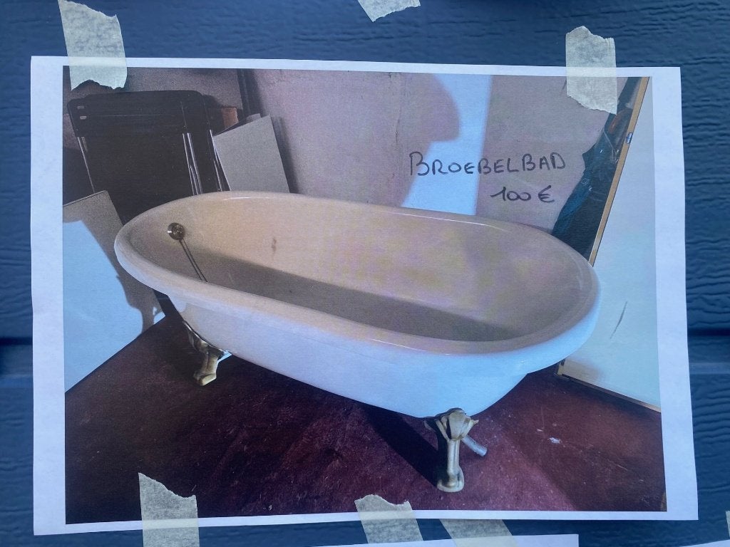 retrostijl ligbad wit met bubbels, Ophalen, Zo goed als nieuw, Met bad