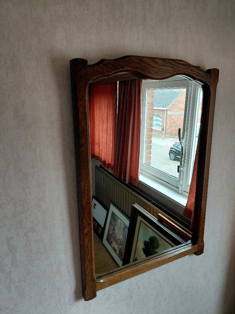mooie spiegel in goede staat, Ophalen, Gebruikt, Minder dan 100 cm, Rechthoekig