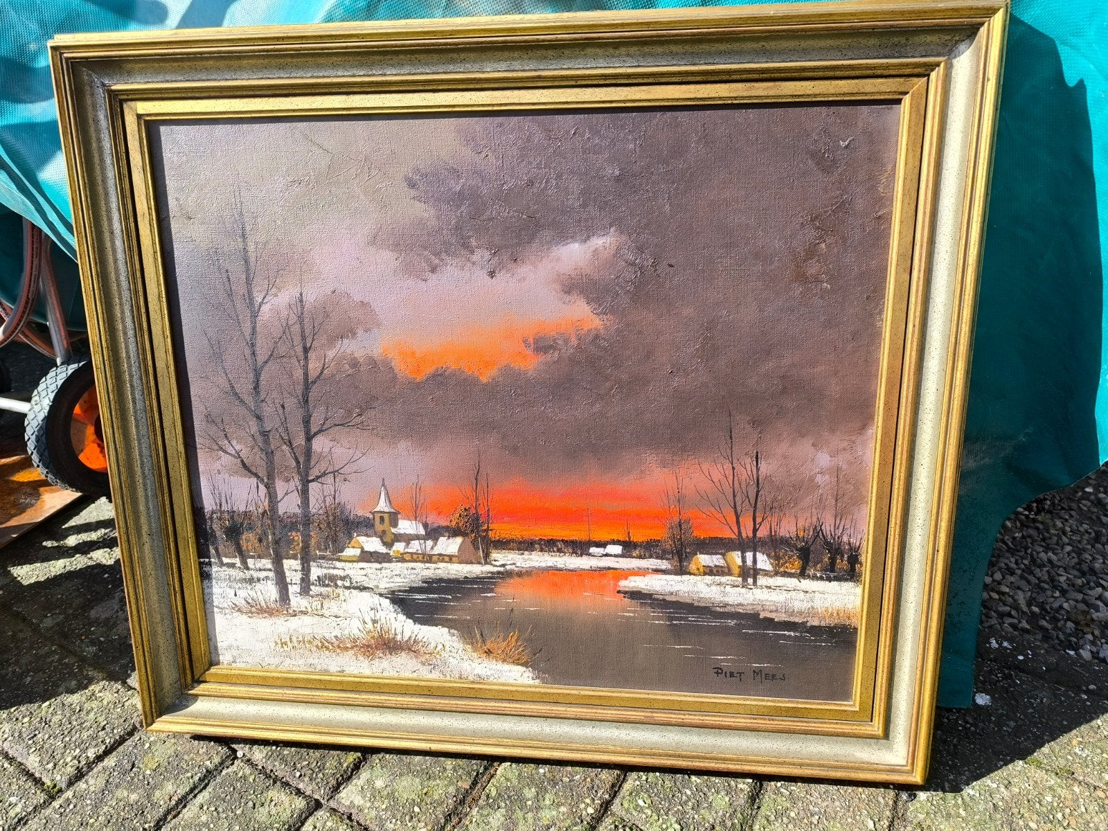 peinture Piet Mees, Antiquités & Art, Enlèvement, Toile