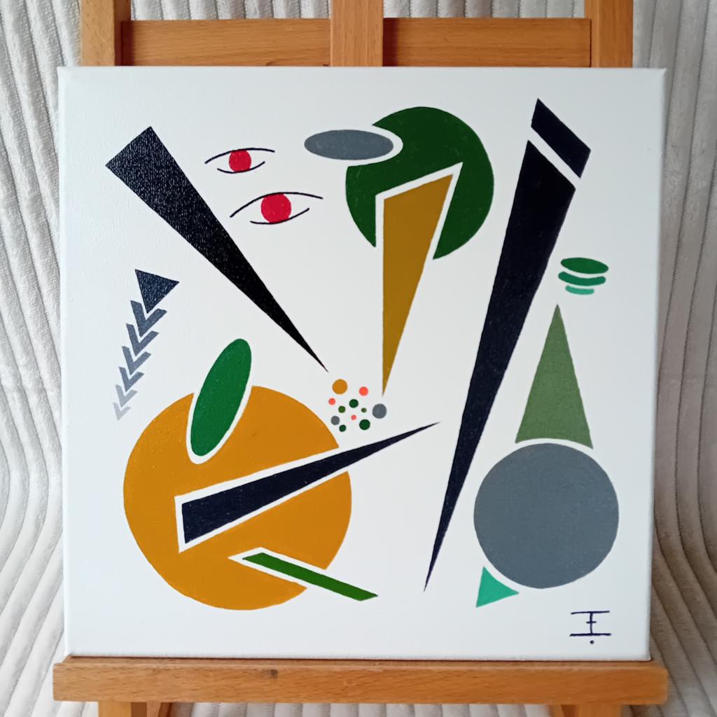 Schilderij acryl 30x30, Huis en Inrichting, Woonaccessoires | Schilderijen, Tekeningen en Foto's, Ophalen, Schilderij