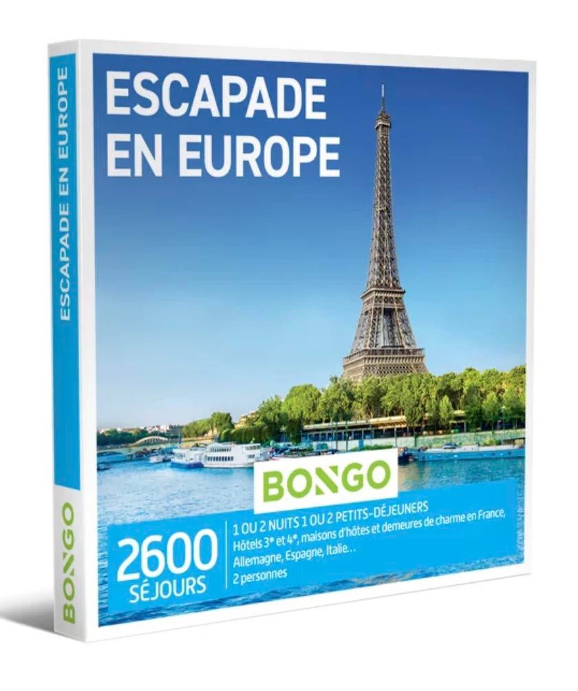 Bongo chèque cadeau Escapade en Europe valeur 140€, Tickets & Billets