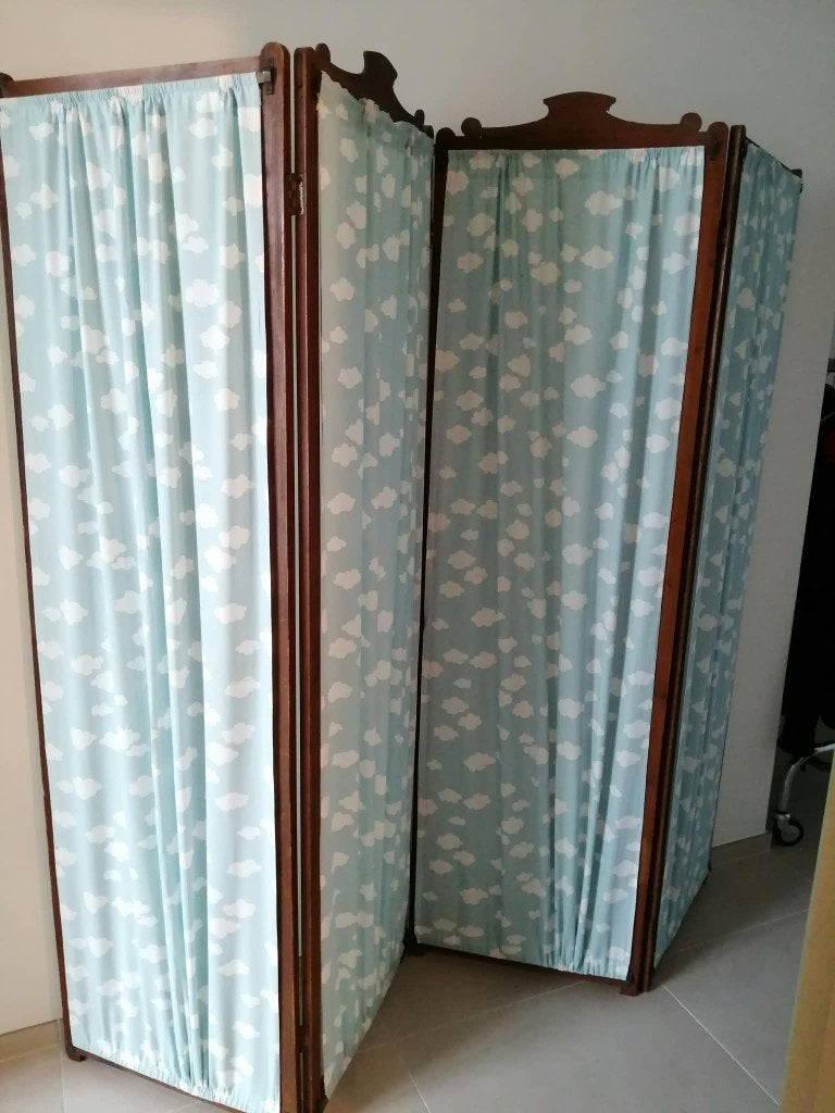 paravent des années 30 à 4 panneaux, Maison & Meubles, Enlèvement, Utilisé