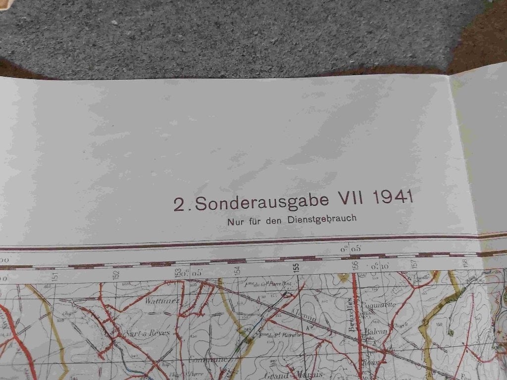 Landkaart Oorlog Guerre Duitsland Wallonië Hitler Leger 1941, Collections, Enlèvement ou Envoi