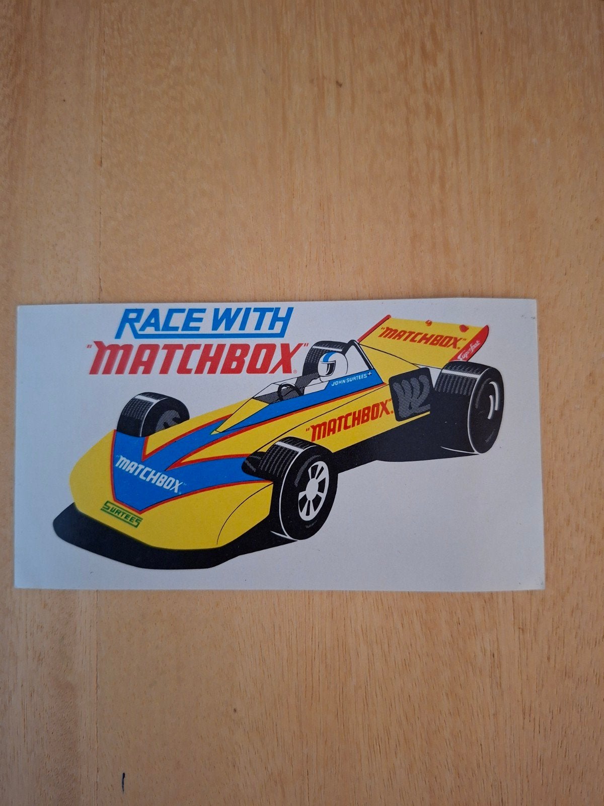 Race with Matchbox sticker, Autos : Divers, Autocollants de voiture, Enlèvement ou Envoi