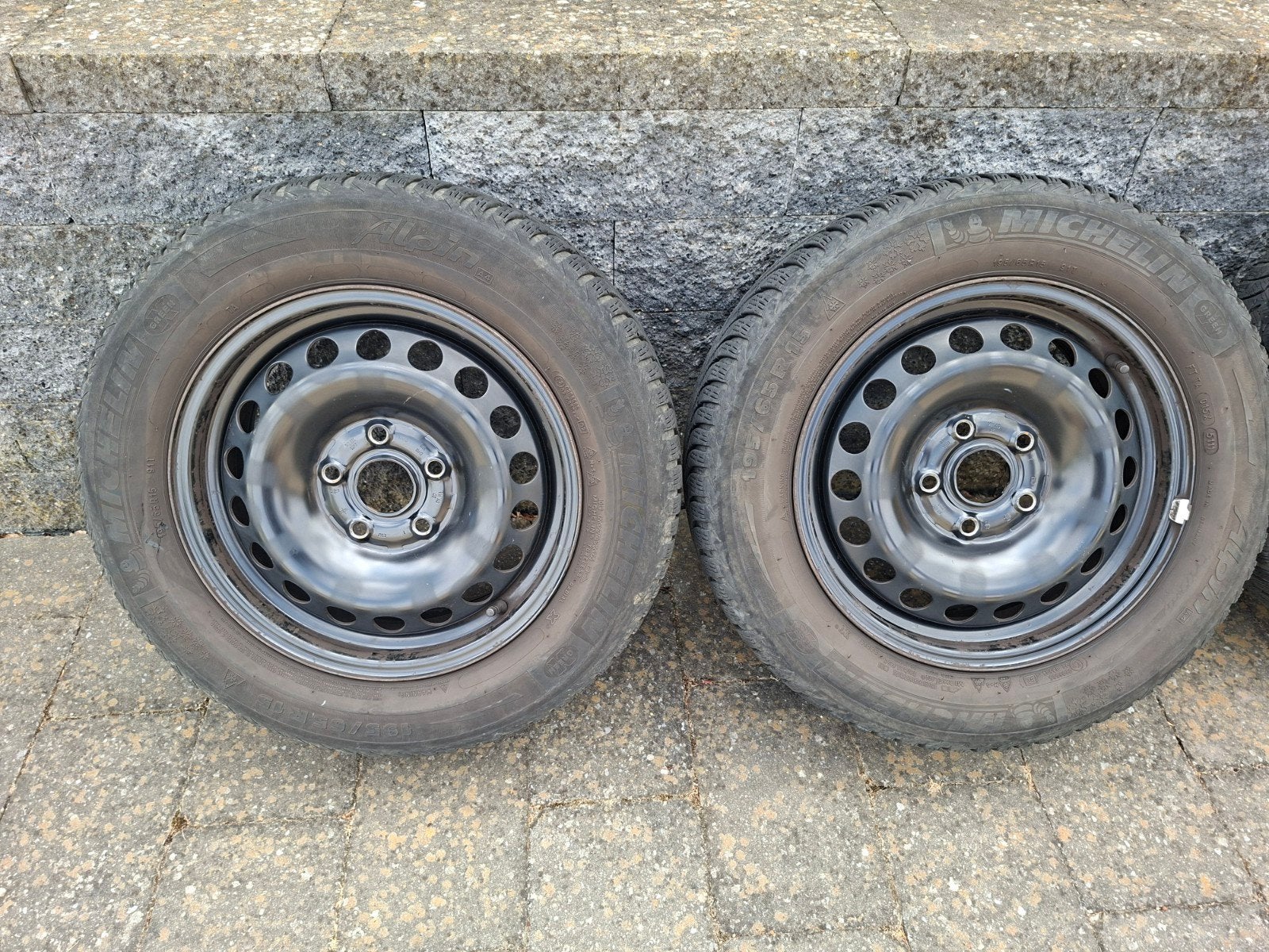 Volkswagen velgen met banden 195/65R15, Autos : Pièces & Accessoires, Pneus & Jantes, Enlèvement, 15 pouces, Pneus hiver, Pneu(s)
