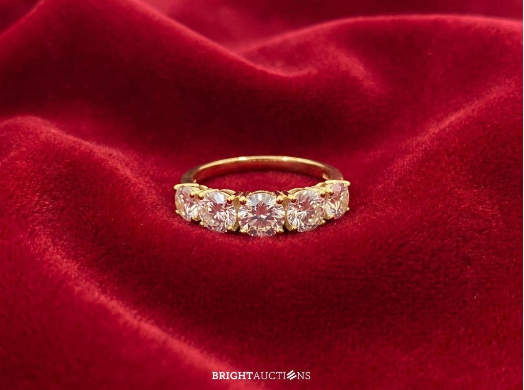 Gouden ring met 2.90 carat briljanten, Niet ingevuld, Nieuw, 17 tot 18, Briljant