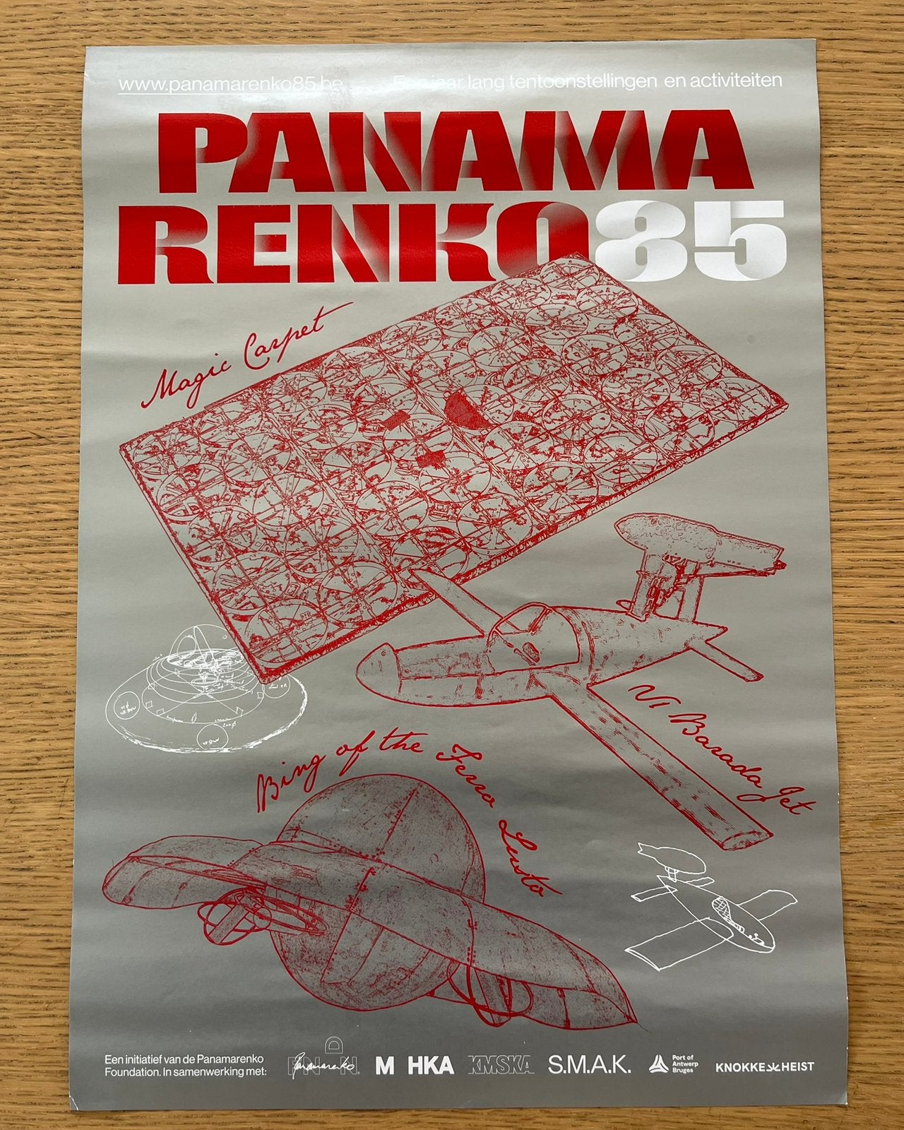 Panamarenko - poster in zilverdruk, Decoratieobject, Ophalen of Verzenden, Zo goed als nieuw, 42 cm