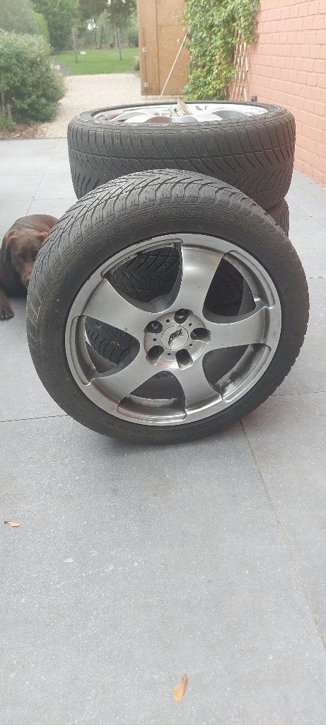 Winterbanden, Auto-onderdelen, Banden en Velgen, Ophalen, Gebruikt, Banden en Velgen, 17 inch