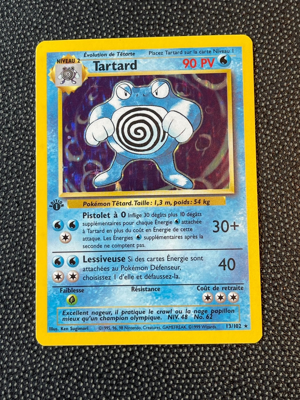 Carte Tartard 13/102 edition 1 Pokemon set de base, Enlèvement ou Envoi, Comme neuf