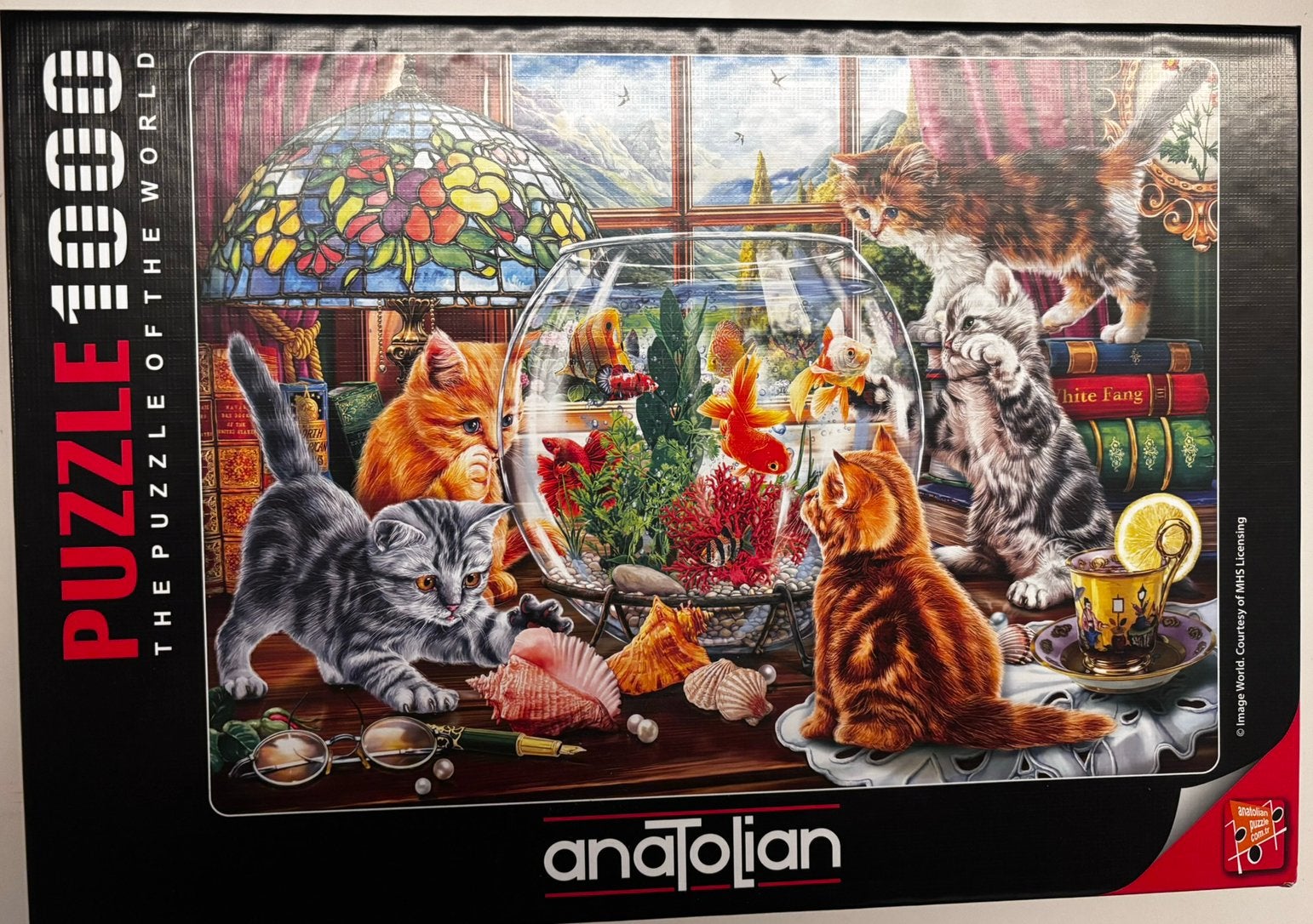 Anatolian Legpuzzel 1000 stukken - Kittens and Aquarium, Enlèvement ou Envoi, Comme neuf, Puzzle
