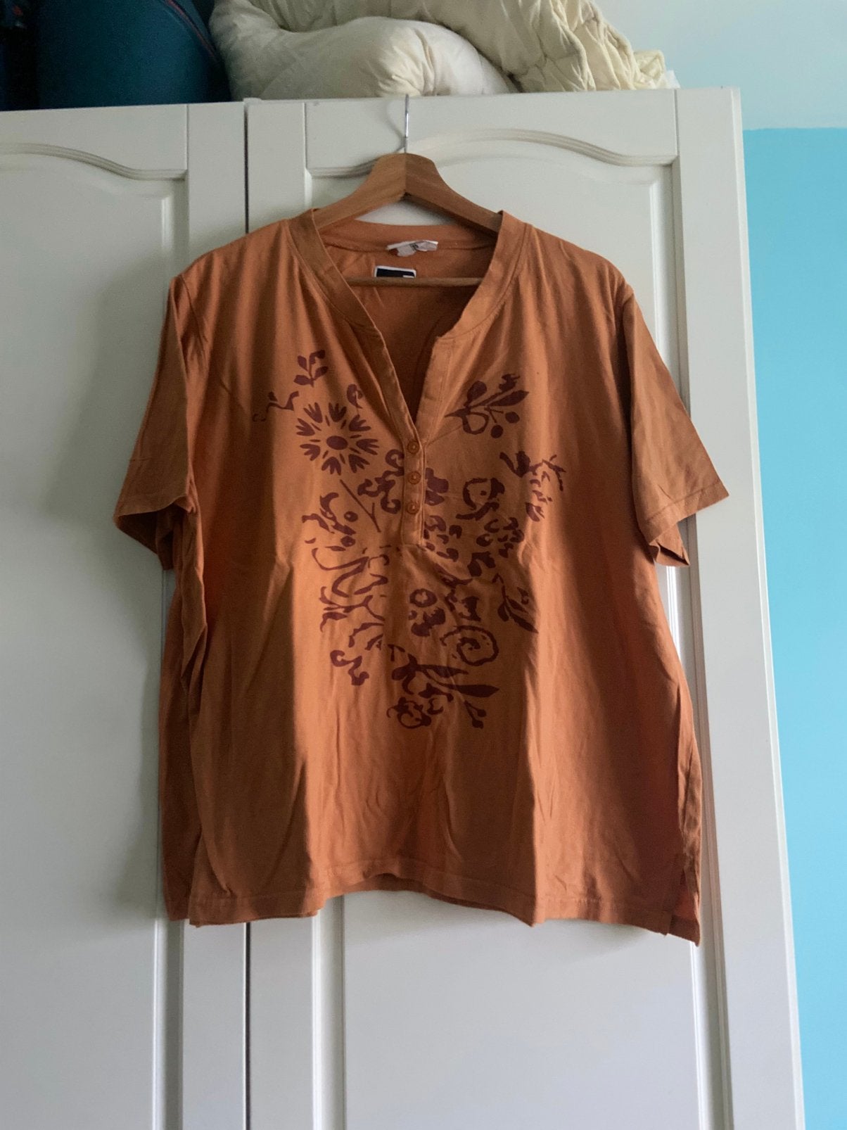 Chemisier orange 3XL/46 Laure de Laigneville, Kleding | Dames, Blouses en Tunieken, Verzenden, Zo goed als nieuw, Maat 46/48 (XL) of groter