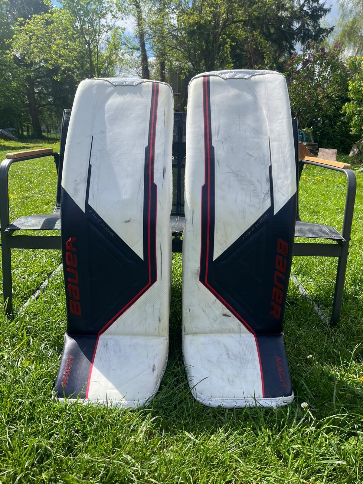 Bauer Supreme Mach XXL beenwarmers, Sport en Fitness, Ophalen, Gebruikt, Bescherming