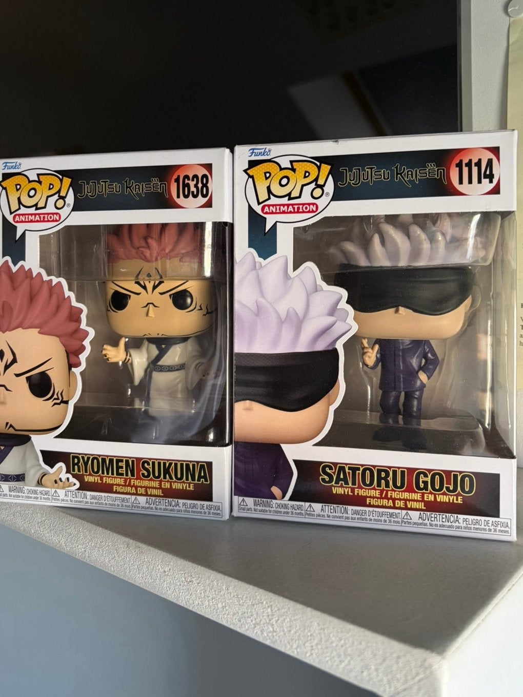 Funko Pop : Jujutsu Kaisen (Ryomen Sukuna et Satoru Gojo), Enlèvement ou Envoi, Comme neuf