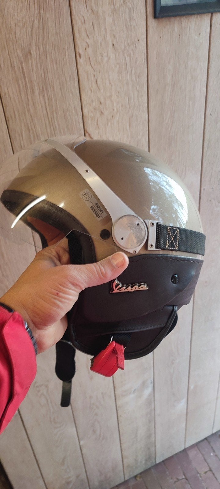 Vespa helm small, Fietsen en Brommers, Ophalen of Verzenden, Zo goed als nieuw, Small, Vespa
