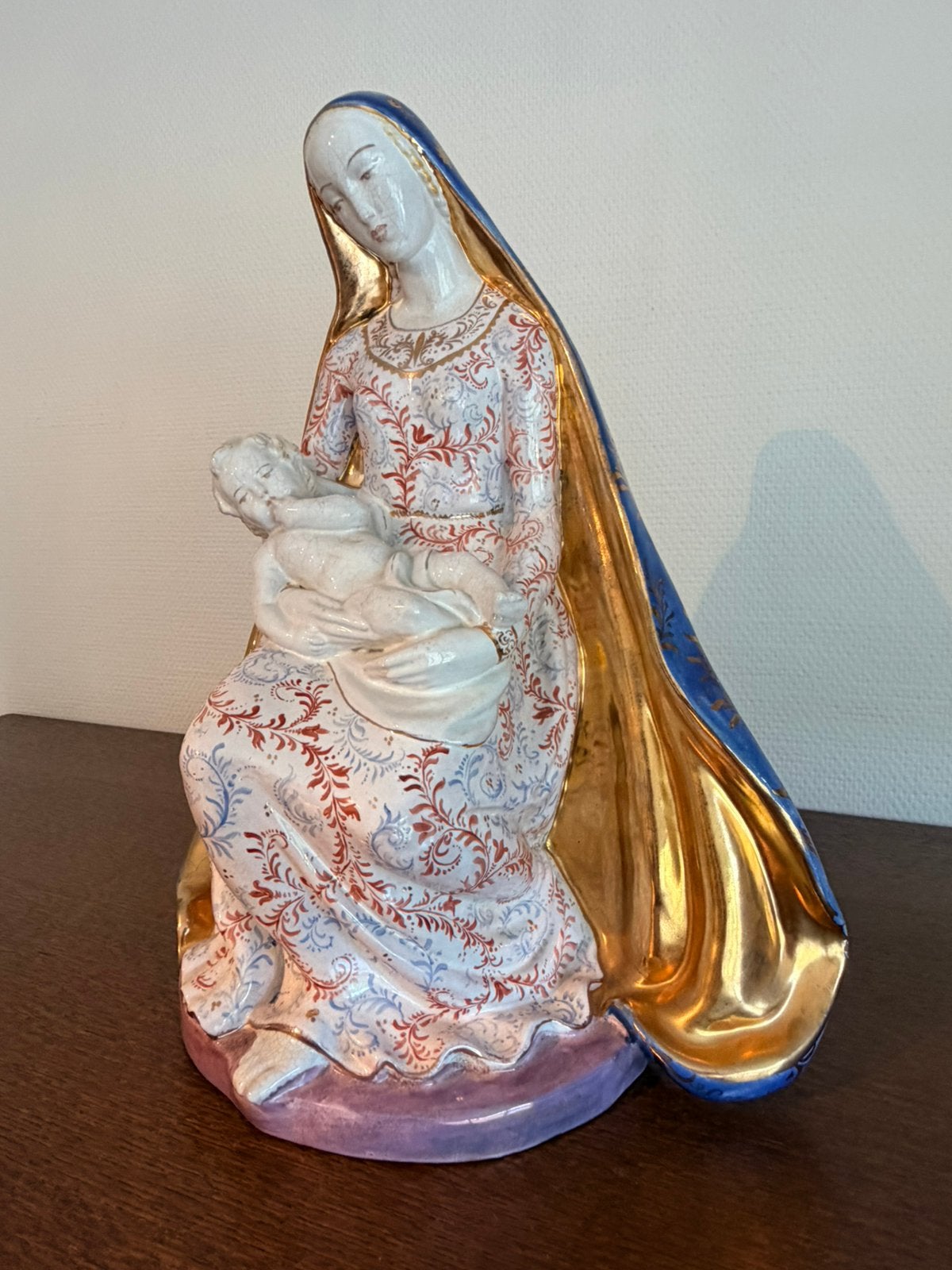 Madone en majolique italienne Prof. Eug Pattarino Florence, Enlèvement
