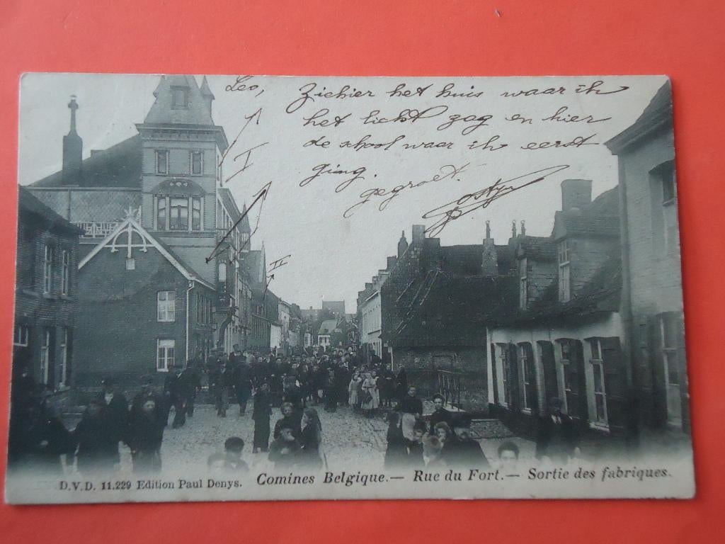 Comines -Warneton Comines rue du fort , Sortie des fabriques, Enlèvement ou Envoi, Avant 1920, Affranchie, Hainaut