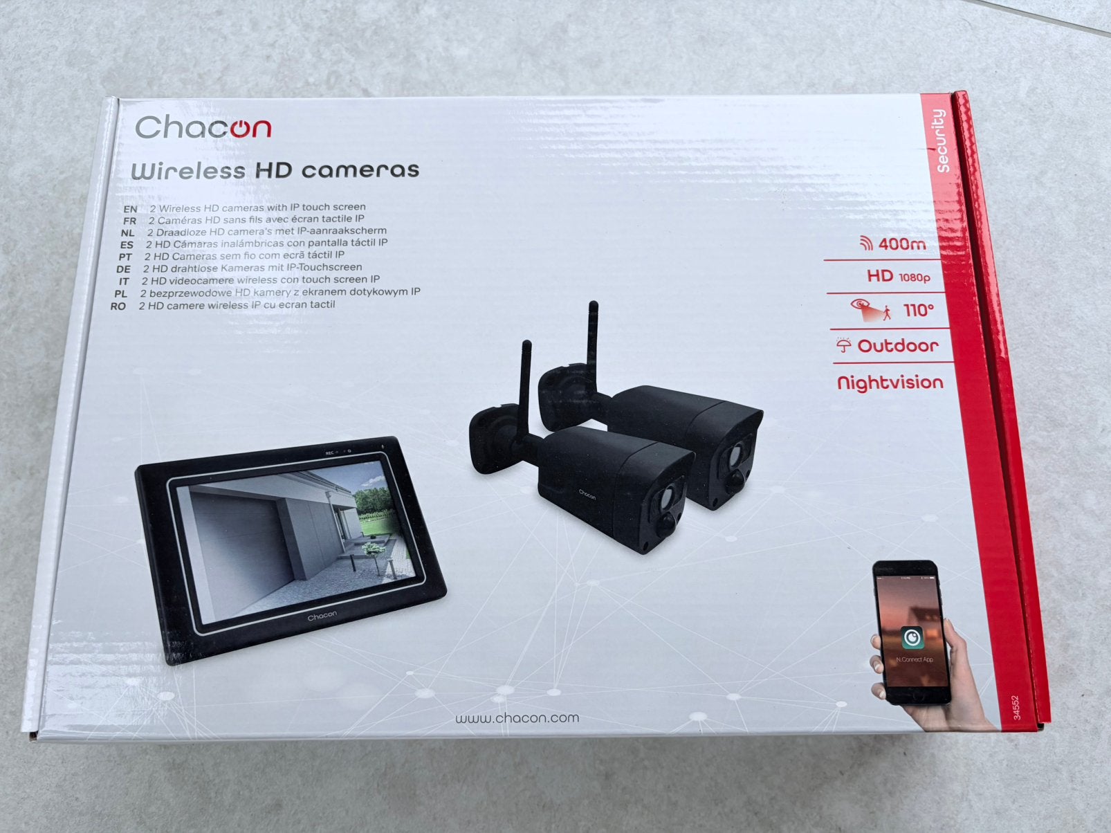 Kit Vidéosurveillance HD Sans Fil 2 Caméras + Écran Tactile, Enlèvement ou Envoi, Neuf