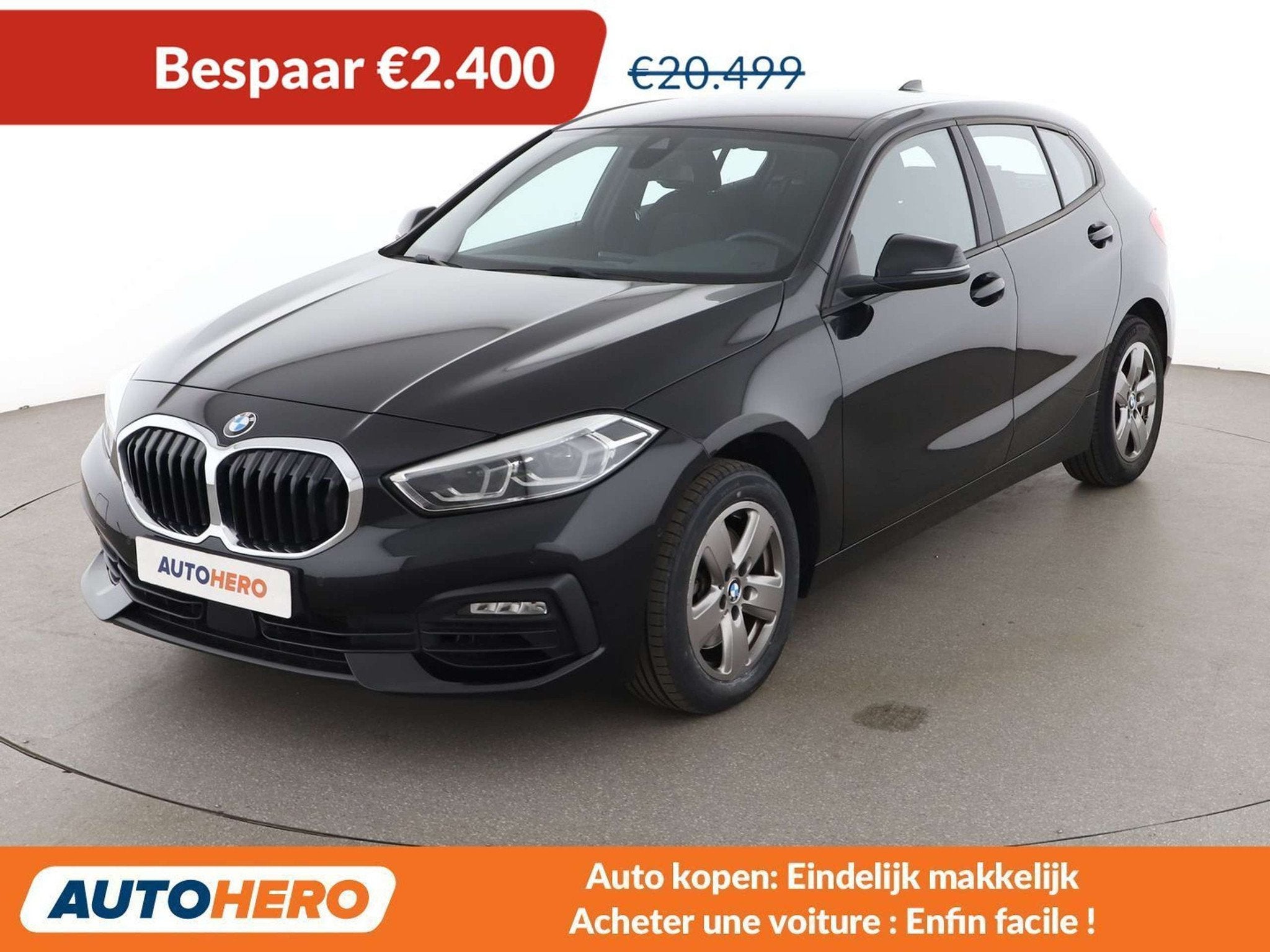 BMW 1 Serie 116 116d Advantage, 121 g/km, Euro 6, Noir, 5 portes