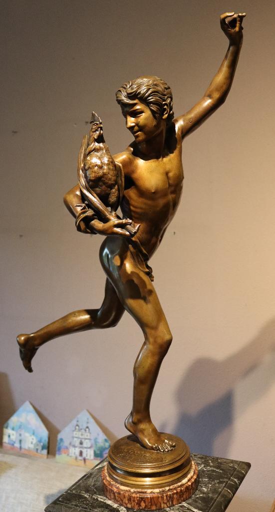 Groot 19e eeuws bronzen sculptuur, Ophalen, Brons, Beeld