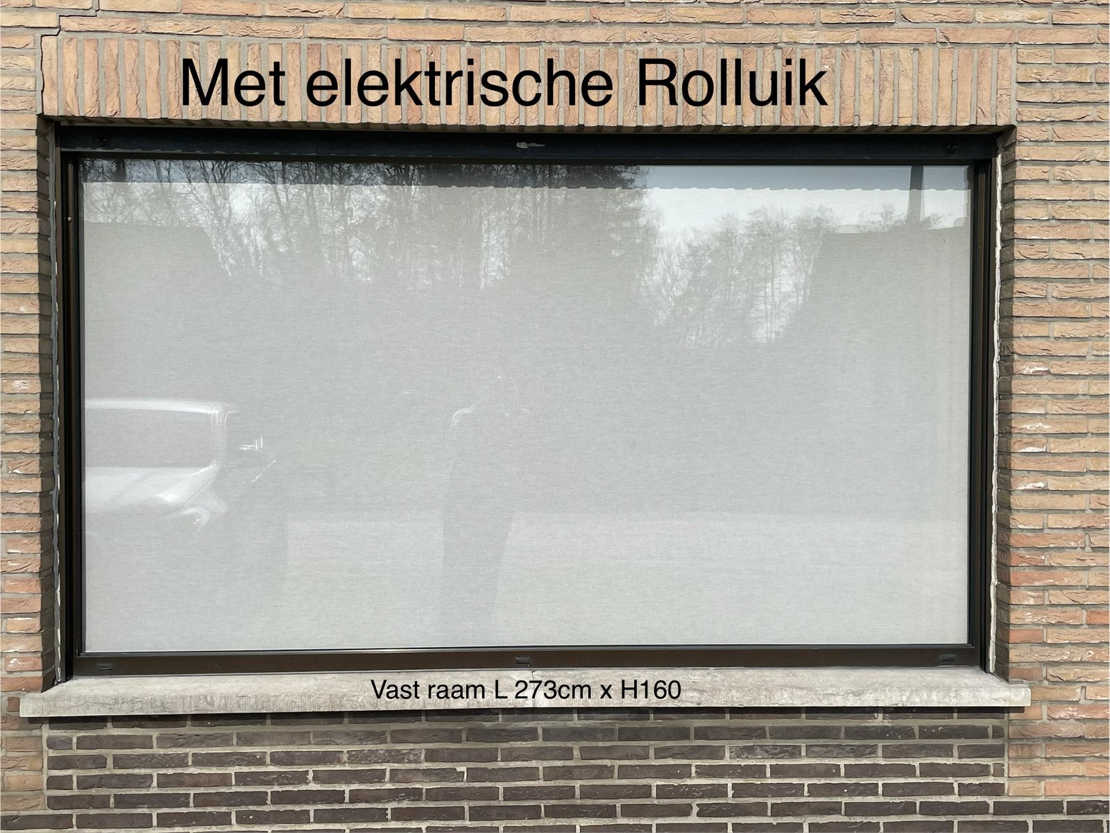 Gratis aluminium vaste raam met elektrische rolluik, Enlèvement, Utilisé, Aluminium