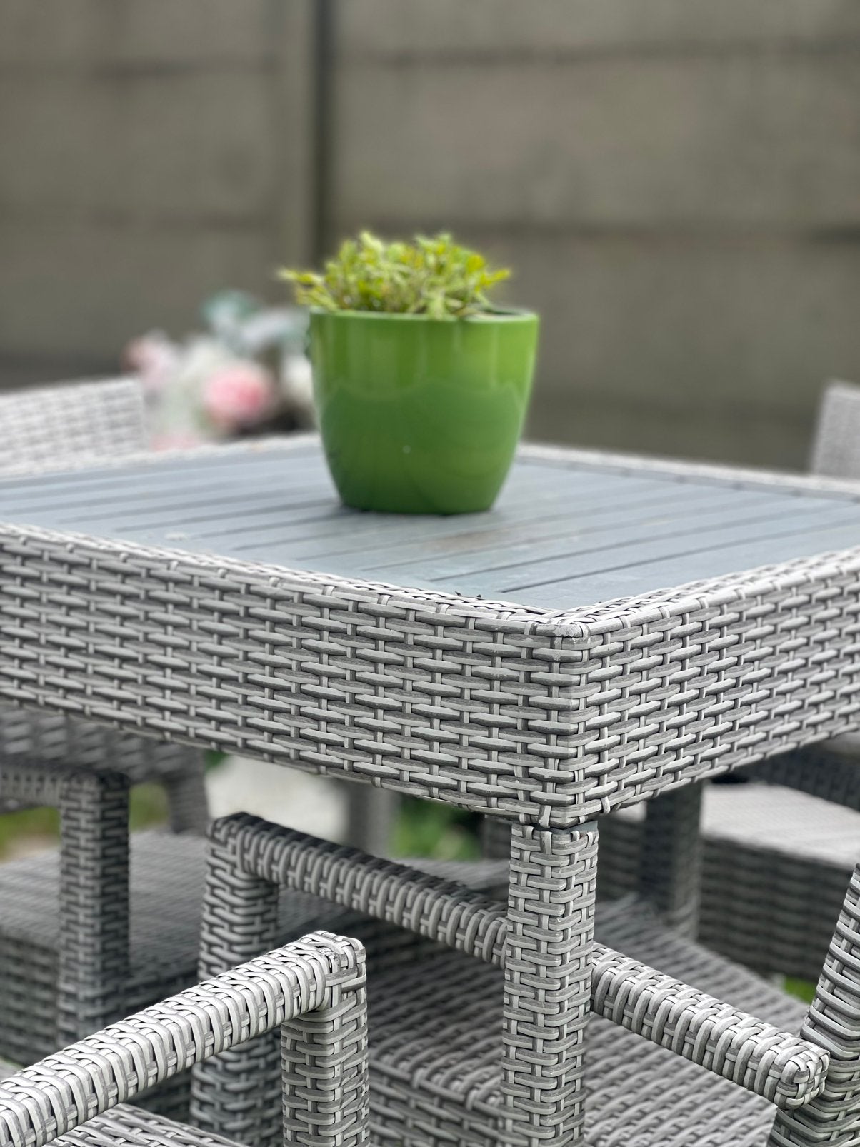 stijlvolle tuinset, Ophalen, Zo goed als nieuw, Wicker, Tuinset